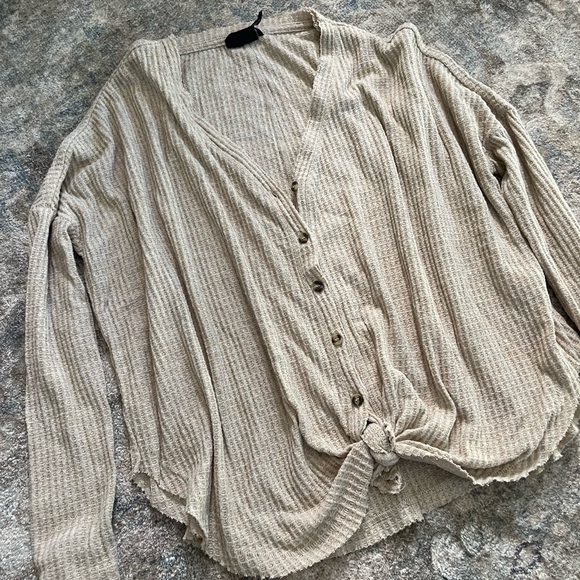 Urban Outfitters Cozy Waffle Knit Top - Picture 11 of 16